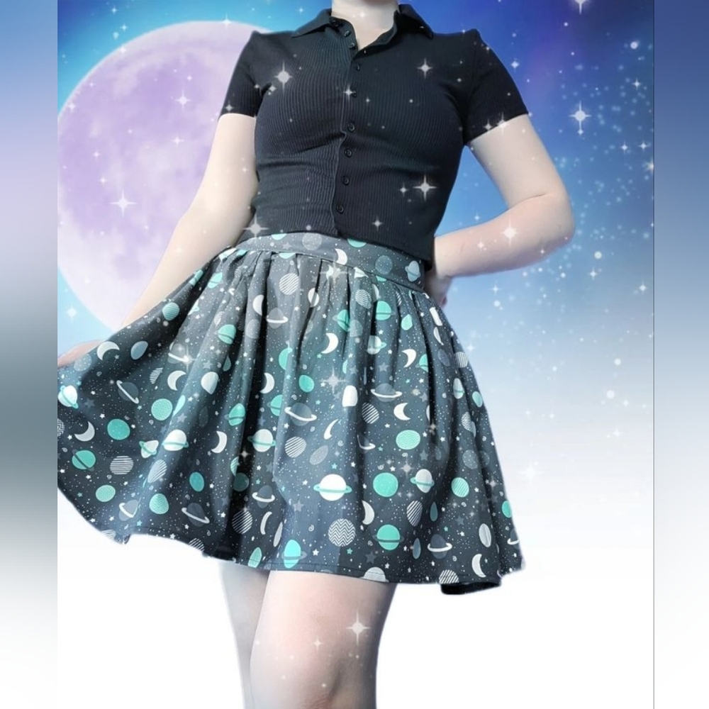 🪐🌙 Handmade Retro planet Skirt